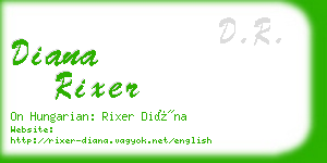 diana rixer business card